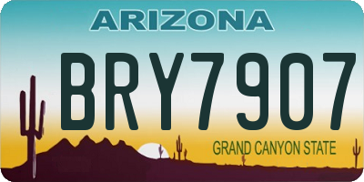 AZ license plate BRY7907