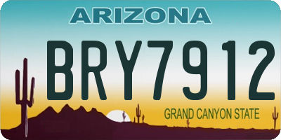 AZ license plate BRY7912