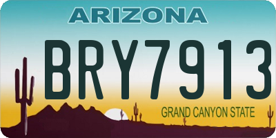 AZ license plate BRY7913