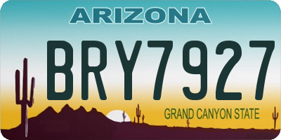 AZ license plate BRY7927