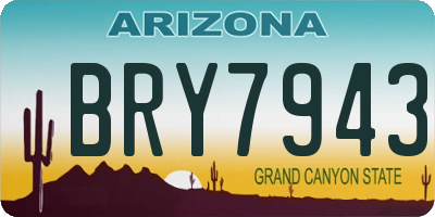 AZ license plate BRY7943