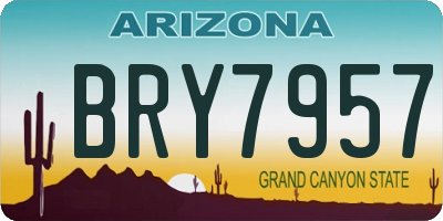 AZ license plate BRY7957