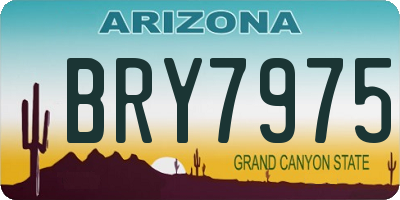 AZ license plate BRY7975