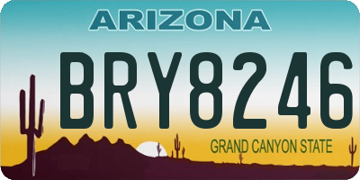 AZ license plate BRY8246