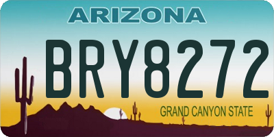 AZ license plate BRY8272