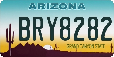 AZ license plate BRY8282