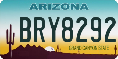 AZ license plate BRY8292