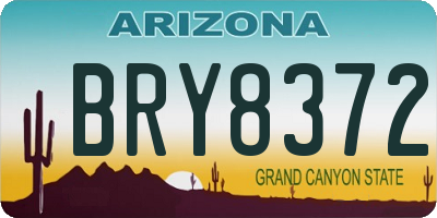 AZ license plate BRY8372
