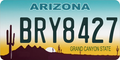 AZ license plate BRY8427