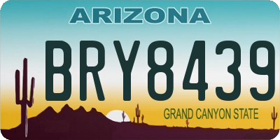 AZ license plate BRY8439
