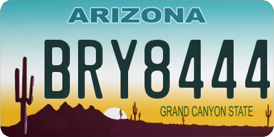 AZ license plate BRY8444