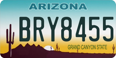 AZ license plate BRY8455