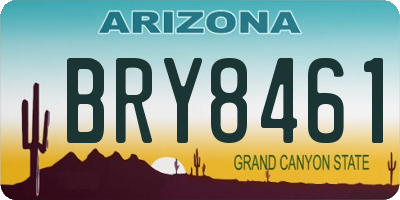 AZ license plate BRY8461