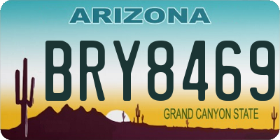 AZ license plate BRY8469