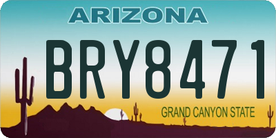 AZ license plate BRY8471