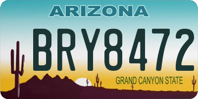 AZ license plate BRY8472