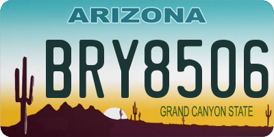AZ license plate BRY8506