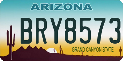 AZ license plate BRY8573