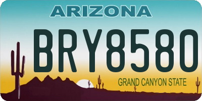 AZ license plate BRY8580