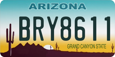 AZ license plate BRY8611