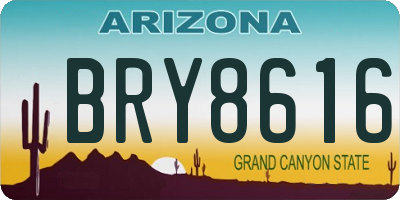 AZ license plate BRY8616