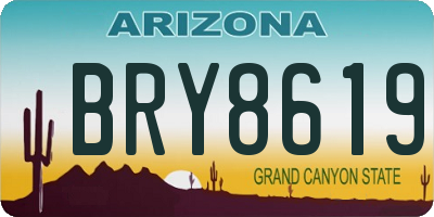 AZ license plate BRY8619