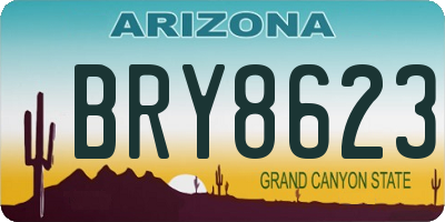 AZ license plate BRY8623