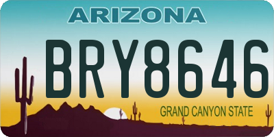 AZ license plate BRY8646