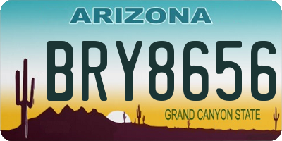 AZ license plate BRY8656