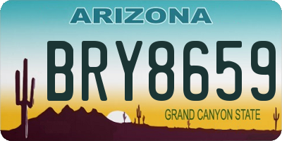 AZ license plate BRY8659