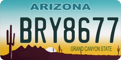 AZ license plate BRY8677
