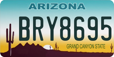 AZ license plate BRY8695