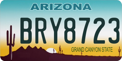 AZ license plate BRY8723