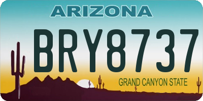 AZ license plate BRY8737