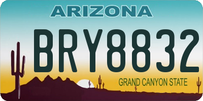 AZ license plate BRY8832