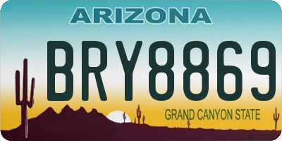 AZ license plate BRY8869
