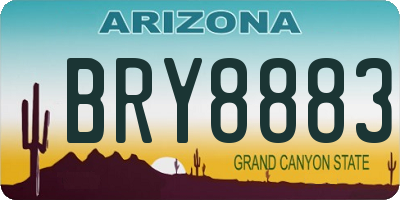 AZ license plate BRY8883