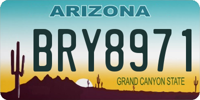AZ license plate BRY8971