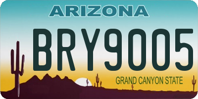 AZ license plate BRY9005