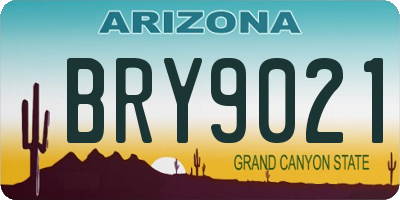 AZ license plate BRY9021