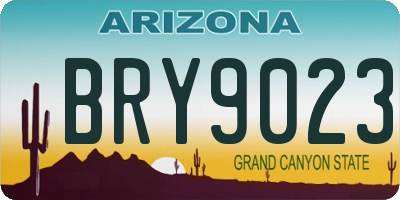 AZ license plate BRY9023