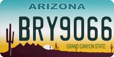 AZ license plate BRY9066