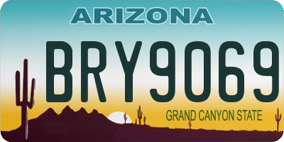 AZ license plate BRY9069