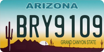 AZ license plate BRY9109
