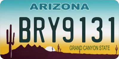 AZ license plate BRY9131