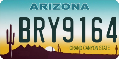 AZ license plate BRY9164