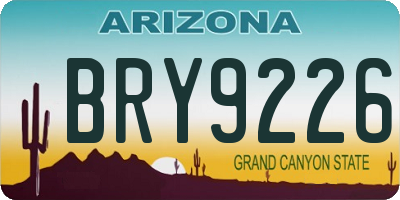 AZ license plate BRY9226