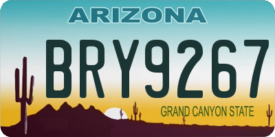 AZ license plate BRY9267