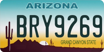 AZ license plate BRY9269