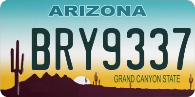 AZ license plate BRY9337